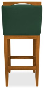 Banqueta Decorativa Elis Veludo Verde Bandeira