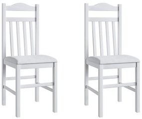 Conjunto 2 Cadeiras Madeira E Tecido Corino 300 - Branco