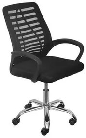 Cadeira de Escritório Giratória Viena Preto Encosto Tela Mesh Or Design