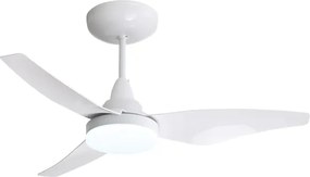 Ventilador De Teto Led Termoplastico Branco 14W Mestre