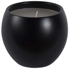Vaso Vela Casca de Ovo decorativo em Cerâmica Carolina Haveroth – Preto Alto Brilho