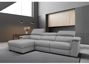 Sofá de Couro Elétrico e Modulado com Chaise Quieve - 283cm