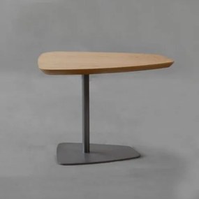 Mesa Lateral Nápoles Baixa Louro Freijó Base Bronze - 78392 Sun House