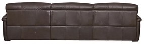 Sofá de Couro 3 lugares Elétrico 305 cm Zion M06 Cor Marrom 492 - ADJ DECOR