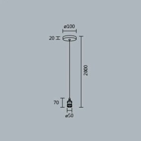Pendente Deck 05X10X200Cm 01Xe27 Rose | S&l Iluminação 2021 Ro (Rose)