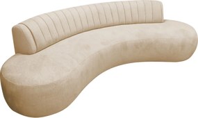 Divã Recamier Celeste Curvo Sala Estar Luxo 160cm Linho