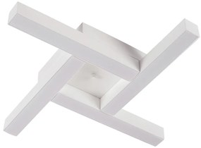 Plafon Dora 42,5X42,5Cm Led 24,4W Bivolt | Usina 19265/42 (BT - Branco Texturizado, 3000k)