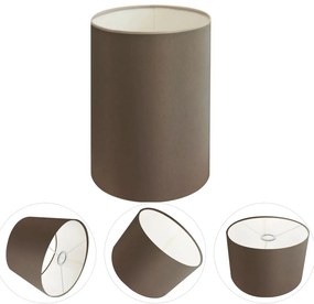 Cúpula Abajur Cilíndrica Cp-8003 Ø15x20cm Cáqui