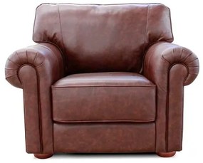 Poltrona Weston 2 Lugares Couro Café 111cm - 69983 Sun House