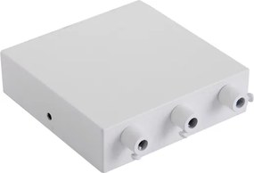 Canopla Aluminio Seis Furos Com Prensa Cabos - BRANCO