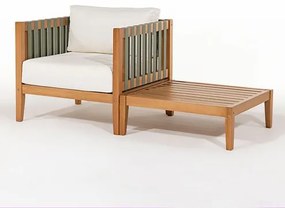 Conjunto Aurora Poltrona Areia Mesa Centro/Lateral - 78453 Sun House