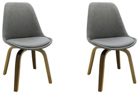 Kit 2 Cadeiras Decorativas Sala e Escritório SoftLine Linho Cinza G56 - Gran Belo