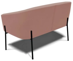 Namoradeira e 2 Poltronas Pé de Ferro Preto Stella Veludo D03 - D'Rossi - Rose