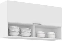 Armário de Cozinha Aéreo 100cm Pérola Z34 Branco            - Mpozenat