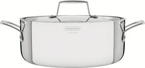 Caçarola Rasa Tramontina Grano em Aço Inox 24cm 4,7L Indução