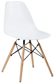 Cadeira Decorativa para Sala e Cozinha Garabit Branco G04 - Gran Belo