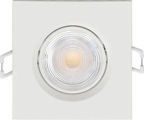 Plafon Led Embutir Quadrado Branco 6,2w Luz Branca