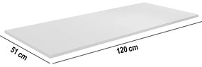 Tampo Balcão de Cozinha 120x51cm A01 - D'Rossi - Branco