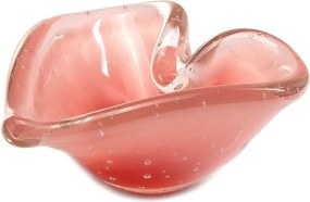 Coração Porta Objetos em Murano - Quartzo Rose  Quartzo Rose
