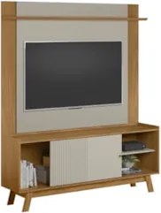 Painel TV 55 Pol Lana e Rack 160cm Arum Nature/Off Flex L06 - Mpozenat