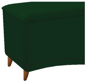 Calçadeira Estofada Yasmim 90 cm Solteiro Suede Verde - ADJ Decor