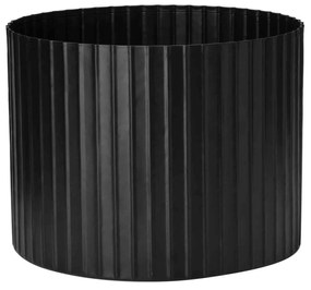 Cachepot Decorativo de Metal 3D Preto 17x22 cm - D'Rossi