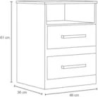 Cabeceira Cama Box Solteiro 90cm Greta Corano Marrom e 1 Mesa de Cabec