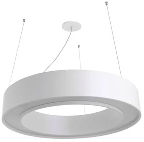 Pendente Led Madeira Acrilico Branco Furta Cor 42W 2700K