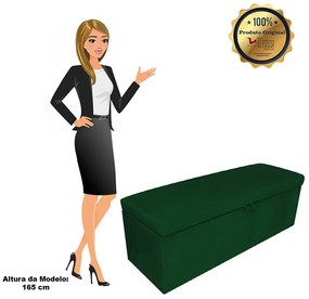 Calçadeira Clean 90 cm Suede Verde D'Rossi