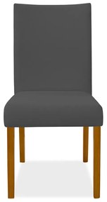 Kit 2 Cadeiras de Jantar Milan Veludo Cinza Grafite