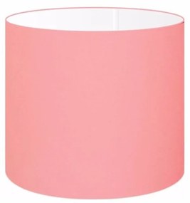 Cúpula em tecido cilíndrica abajur luminária cp-4113 30x25cm rosa bebê