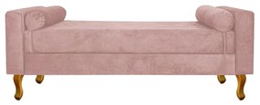 Recamier Félix King Size 195cm Suede Rosê - ADJ Decor