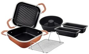 Kit Tramontina Lyon Alumínio Forjado Starflon Dourado 6 Peças