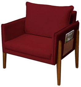 Poltrona Decorativa Milão Luxo Sala, de Estar, Quarto, Decoração - Maltak Decor - Bordô