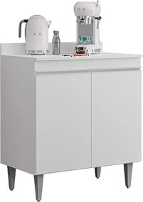 Conjunto Balcão de Cozinha com Tampo Papin MDP/BP Branco G96 - Gran Belo