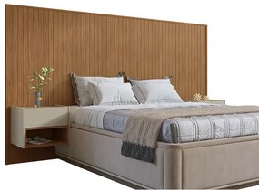 Cabeceira Florença Casal/Queen Cedro/Linho - Casa D Móveis