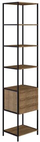 Estante Multiuso Steel Quadra com 03 Gavetas Estilo Industrial Vermont e Preto - D'Rossi
