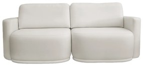 Sofá 2 Lugares Orgânico 194cm Modulado para Sala Brumma Bouclê  K01 - D'Rossi - Cinza claro