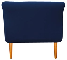 Recamier Estofado Ari 90 cm Solteiro Suede Azul Marinho - ADJ Decor