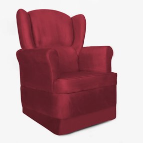 Poltrona Ana de Amamentação com Balanço Suede Vermelho