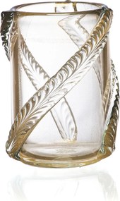 Vaso Murano Fiesole C/ Ouro M Cristal Transparente
