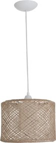 Pendente Juta Rustica Bege E Off White 30Cm