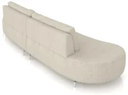 Sofá 3 Lugares 200cm Orgânico Pé Ferro Nagai Linho Off White Z55 - Mpo