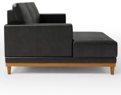 Sofá 3 Lugares 200cm Living Com Chaise Esquerdo Sala de Estar Kayrós D