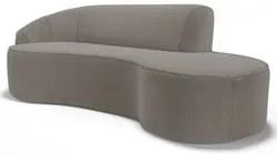 Sofá Living 3 Lugares 260cm Braço Esquerdo Mozart D06 Bouclê Bege Esc