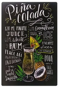 Kit 04 Placas de MDF Decorativas Bebidas 19,5x29,5 cm - D'Rossi