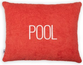 Almofada Retangular Piscina Sottile Casa Bordado Pool Nautique - Orange  Orange