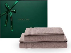 Jogo de Banho 2 pçs Trussardi 100% Algodão Marini c/ Caixa de Presente Natal - Lilla  Lilla