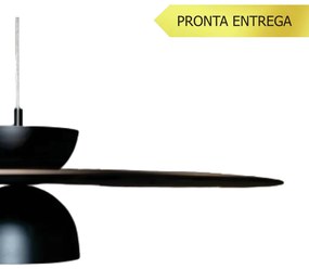 Pendente Bullet Clean Redondo Ø48X15Cm Disco Plano Alumínio 01Xmr11 -... (CAPUCCINO)