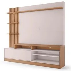 Estante Home Theater para TV até 65 Pol. Maceió Freijó/Off White - Col